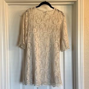 Cream lace dress by Divided